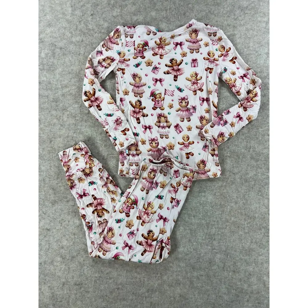 Posh Peanut Ginger Posh Bamboo Pajama Set Girls Size 5/6